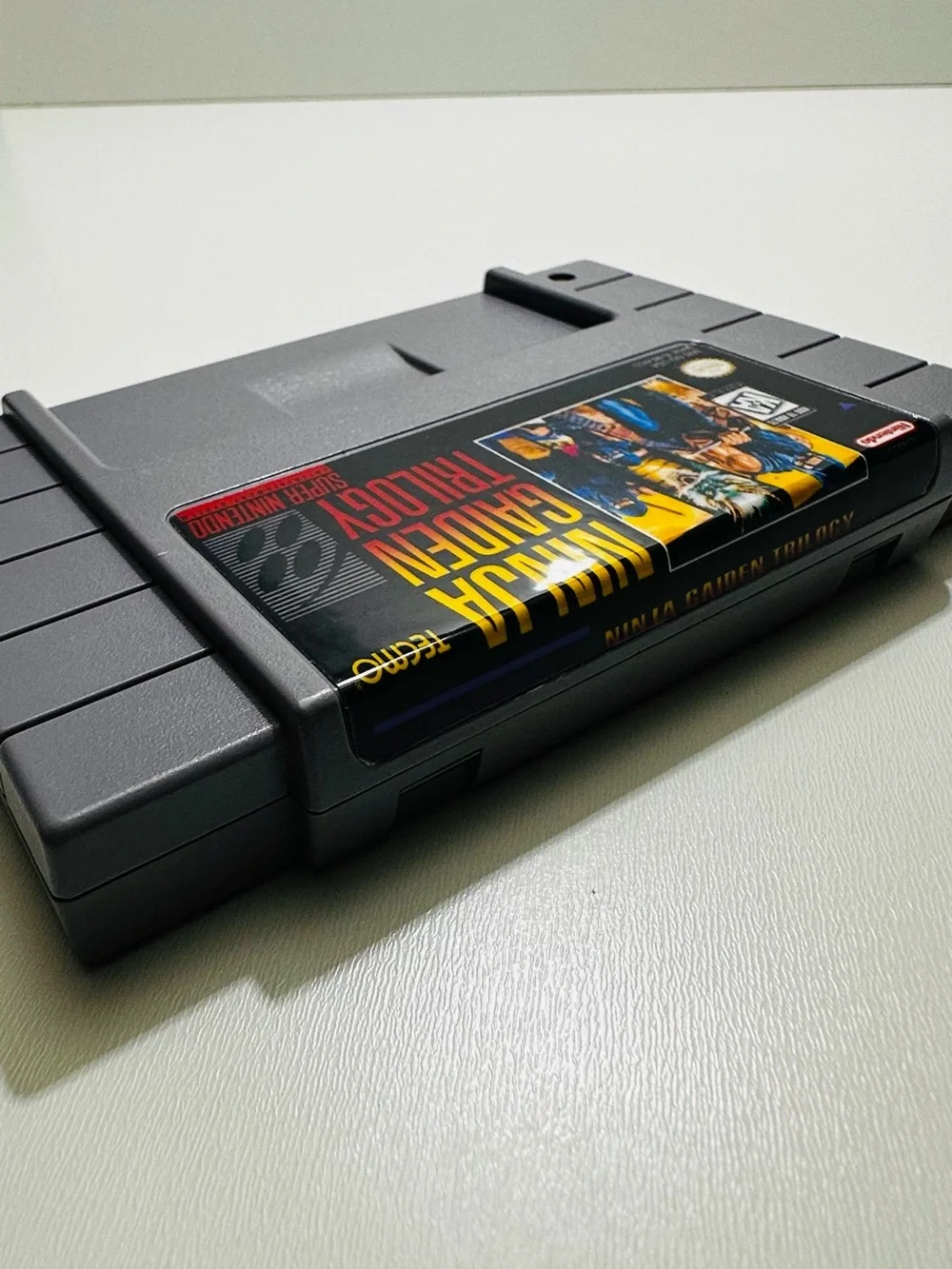 Tecmo Ninja Gaiden Trilogy Super Nintendo Game Cartridge - Gray